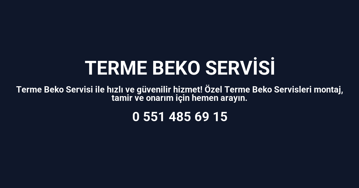 Terme Beko Servisi